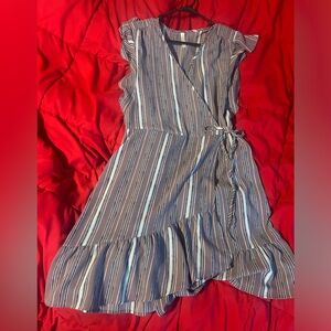 Striped Wrap Dress